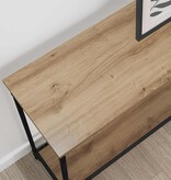 VidaXL Wandtafel met plank artisanaal eikenkleurig 101 x 30.5 x 75 cm