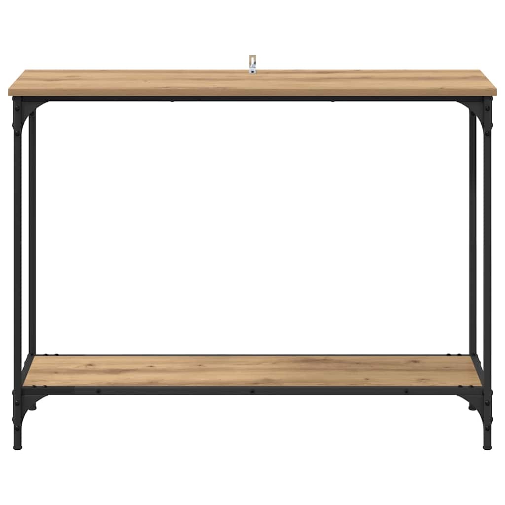 VidaXL Wandtafel met plank artisanaal eikenkleurig 101 x 30.5 x 75 cm