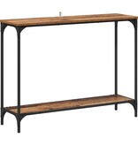 VidaXL Wandtafel met plank Oud hout 101 x 30.5 x 75 cm Bewerkt hout