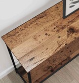 VidaXL Wandtafel met plank Oud hout 101 x 30.5 x 75 cm Bewerkt hout