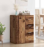 VidaXL Dressoir met lade Oud Hout 59 x 39 x 80 cm Bewerkt hout