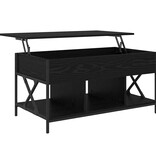 VidaXL Salontafel Zwart Eiken 100 x 55 x 48.5 cm Bewerkt hout