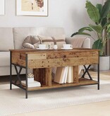 VidaXL Salontafel Oud Hout 100 x 55 x 48.5 cm Bewerkt hout