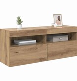 VidaXL TV Wandkast Artisan Eiken 100 x 30 x 40 cm Bewerkt hout