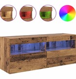 VidaXL TV Wandkast Oud Hout 100 x 30 x 40 cm Bewerkt hout