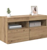 VidaXL TV Wandkast Artisan Eiken 80 x 30 x 40 cm Bewerkt hout
