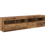 VidaXL TV Wandkasten 2 pcs Oud Hout 80 x 30 x 40 cm Bewerkt hout