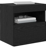 VidaXL TV Wandkasten 2 pcs Zwart Eiken 40 x 30 x 40 cm Bewerkt hout