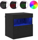 VidaXL TV Wandkast Zwart Eiken 40 x 30 x 40 cm Bewerkt hout