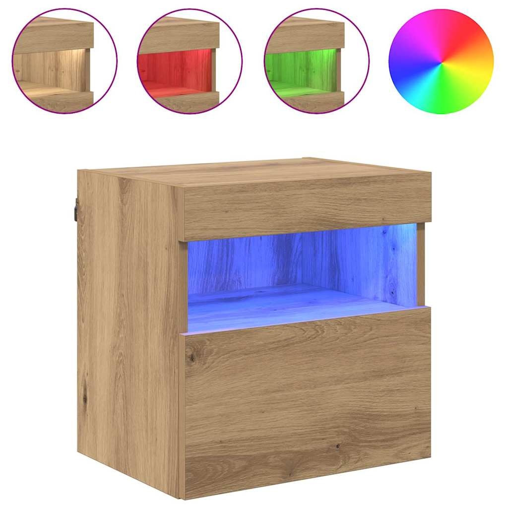 VidaXL TV Wandkasten 2 pcs Artisan Eiken 40 x 30 x 40 cm Bewerkt hout