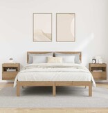 VidaXL TV Wandkasten 2 pcs Artisan Eiken 40 x 30 x 40 cm Bewerkt hout