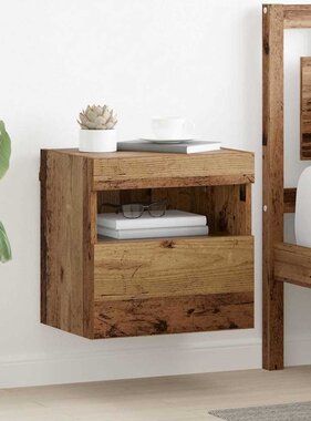 VidaXL TV Wandkasten 2 pcs Oud Hout 40 x 30 x 40 cm Bewerkt hout