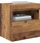 VidaXL TV Wandkasten 2 pcs Oud Hout 40 x 30 x 40 cm Bewerkt hout