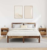 VidaXL TV Wandkasten 2 pcs Oud Hout 40 x 30 x 40 cm Bewerkt hout