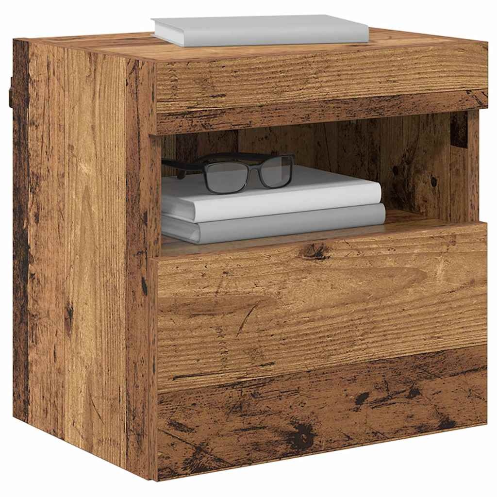VidaXL TV Wandkast Oud Hout 40 x 30 x 40 cm Bewerkt hout
