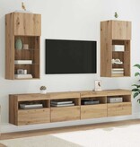 VidaXL Wandgemonteerde TV-kasten 2 pcs Artisan Eiken 40,5 x 30 x 90 cm