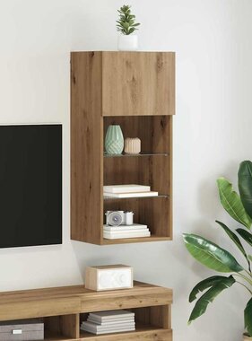 VidaXL Wandgemonteerde TV Kast Artisan Eiken 40,5 x 30 x 90 cm