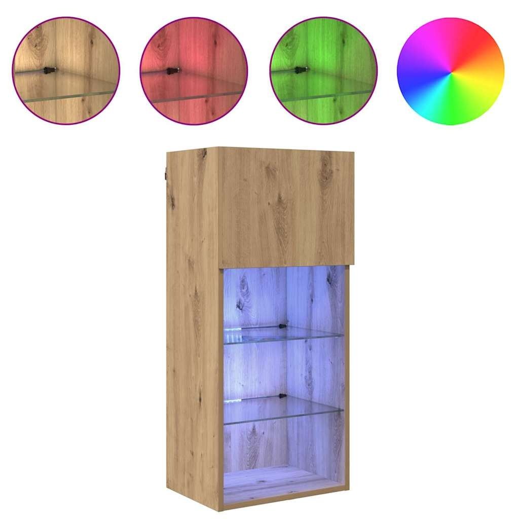 VidaXL Wandgemonteerde TV Kast Artisan Eiken 40,5 x 30 x 90 cm