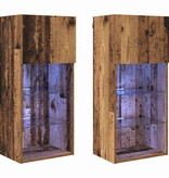 VidaXL Wandgemonteerde TV-kasten 2 pcs Oud Hout 40,5 x 30 x 90 cm