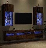 VidaXL Wandgemonteerde TV-kasten 2 pcs Oud Hout 40,5 x 30 x 90 cm
