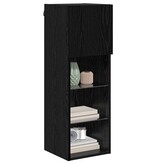 VidaXL Wandgemonteerde TV-kasten 2 pcs Zwart Eiken 30,5 x 30 x 90 cm