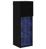 VidaXL Wandgemonteerde TV Kast Zwart Eiken 30,5 x 30 x 90 cm