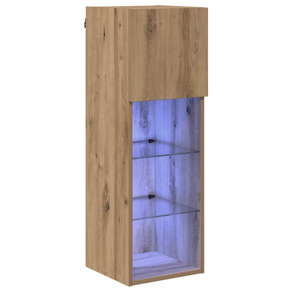 VidaXL Wandgemonteerde TV Kast Artisan Eiken 30,5 x 30 x 90 cm