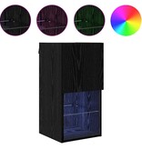 VidaXL Wandgemonteerde TV Kast Zwart Eiken 30,5 x 30 x 60 cm