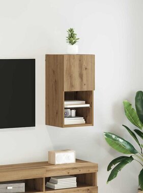 VidaXL Wandgemonteerde TV Kast Artisan Eiken 30,5 x 30 x 60 cm
