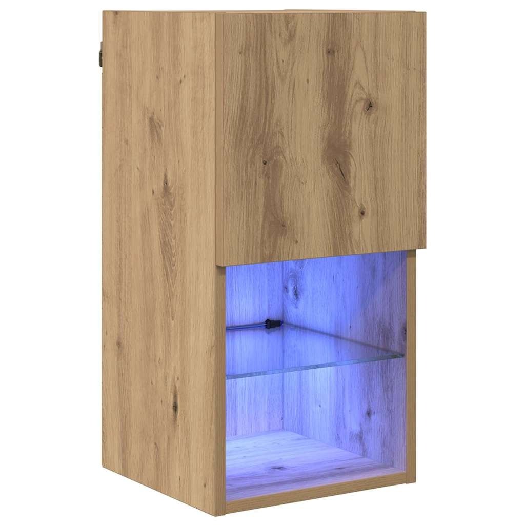 VidaXL Wandgemonteerde TV Kast Artisan Eiken 30,5 x 30 x 60 cm