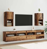 VidaXL Wandgemonteerde TV-kasten 2 pcs Oud Hout 30,5 x 30 x 60 cm
