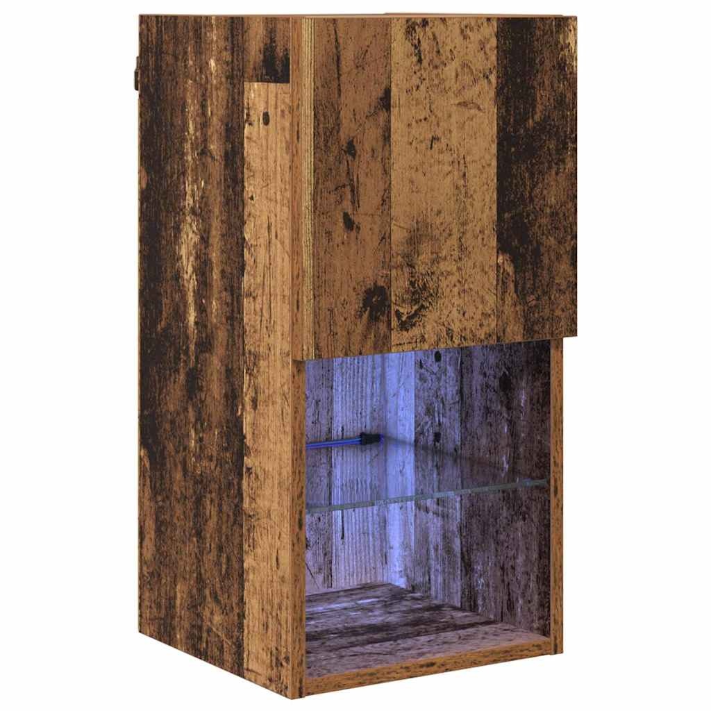 VidaXL Wandgemonteerde TV Kast Oud Hout 30,5 x 30 x 60 cm Bewerkt hout