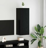 VidaXL TV Wandkast Zwart Eiken 40,5 x 30 x 102 cm Bewerkt hout