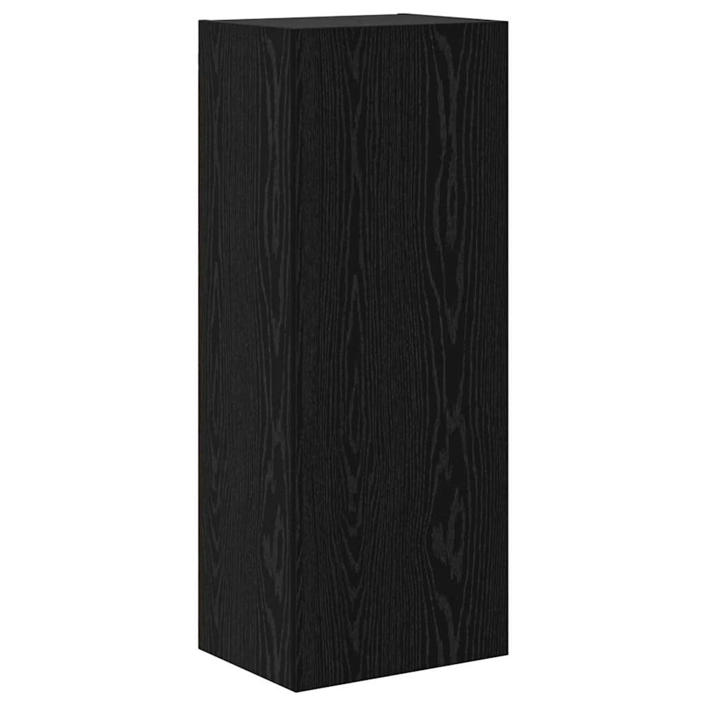 VidaXL TV Wandkast Zwart Eiken 40,5 x 30 x 102 cm Bewerkt hout