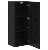 VidaXL TV Wandkast Zwart Eiken 40,5 x 30 x 102 cm Bewerkt hout