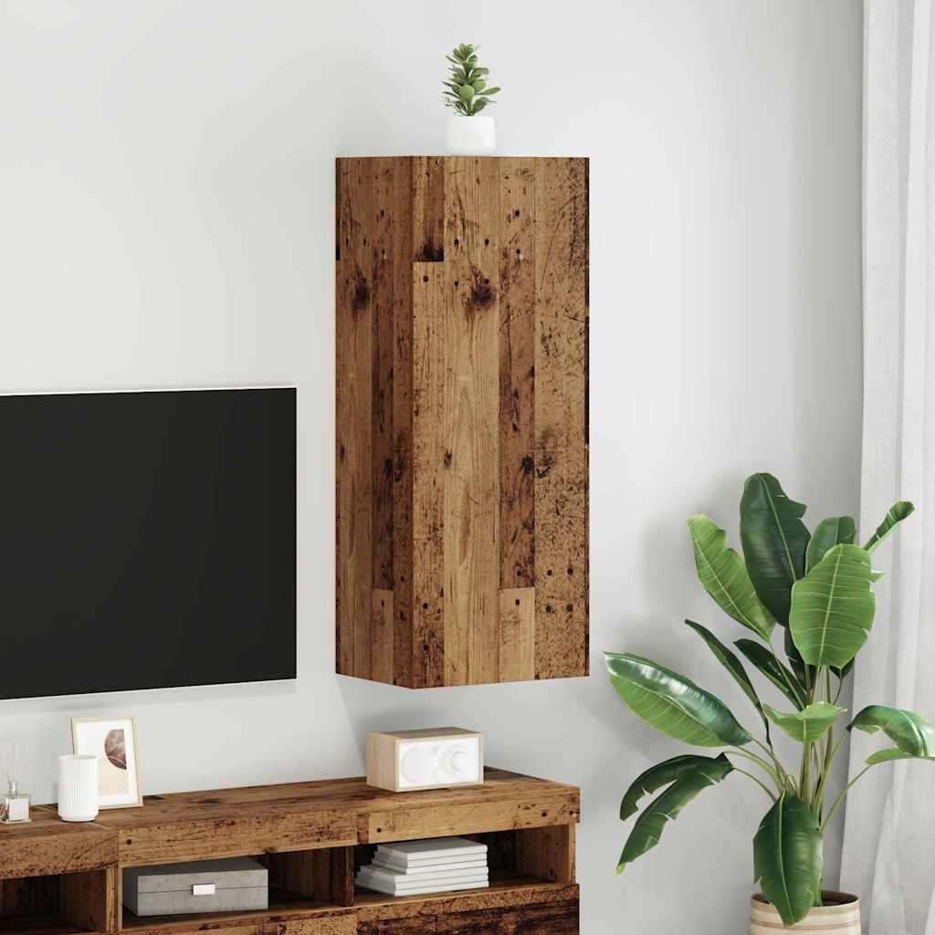 VidaXL TV Wandkast Oud Hout 40,5 x 30 x 102 cm Bewerkt hout