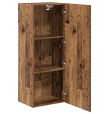 VidaXL TV Wandkast Oud Hout 40,5 x 30 x 102 cm Bewerkt hout