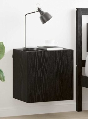 VidaXL TV Wandkast Zwart Eiken 40,5x30x40cm Bewerkt hout