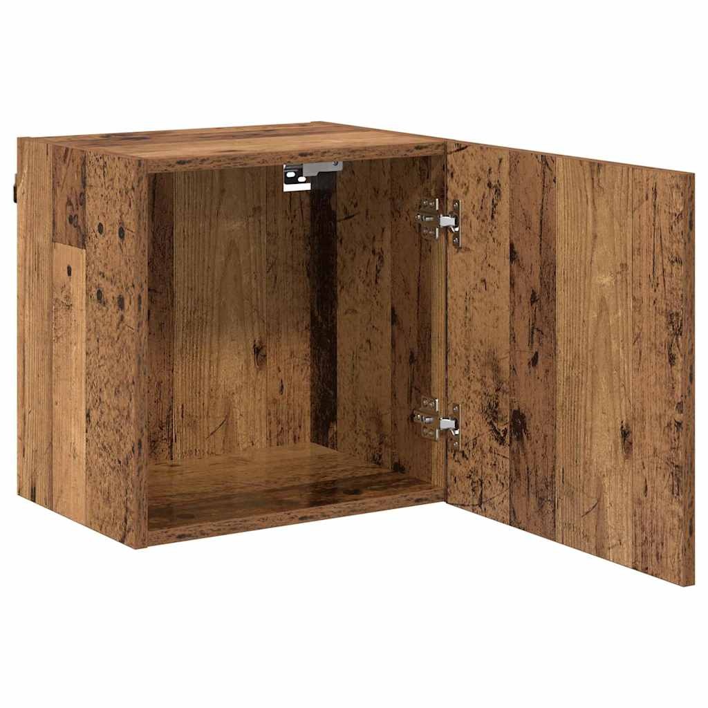 VidaXL TV Wandkast Wandgemonteerd Oud Hout 40,5x30x40cm Bewerkt hout