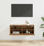 VidaXL TV Wandkast Oud Hout 80 x 30 x 30 cm Bewerkt hout