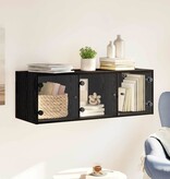 VidaXL Wandkast Zwart Eiken 102 x 37 x 35 cm Bewerkt hout