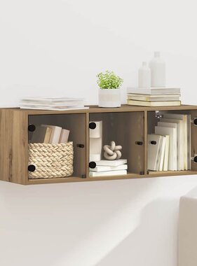 VidaXL Wandkast Artisan Eiken 102 x 37 x 35 cm Bewerkt hout