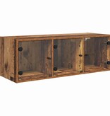 VidaXL Wandkast Wandgemonteerd Oud Hout 102 x 37 x 35 cm Bewerkt hout
