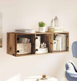 VidaXL Wandkast Wandgemonteerd Oud Hout 102 x 37 x 35 cm Bewerkt hout