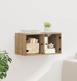 VidaXL Wandkast Artisan Eiken 68 x 37 x 35 cm Bewerkt hout