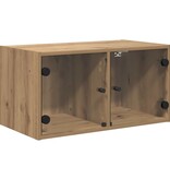 VidaXL Wandkast Artisan Eiken 68 x 37 x 35 cm Bewerkt hout