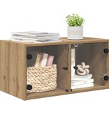 VidaXL Wandkast Artisan Eiken 68 x 37 x 35 cm Bewerkt hout