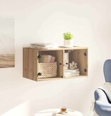 VidaXL Wandkast Artisan Eiken 68 x 37 x 35 cm Bewerkt hout
