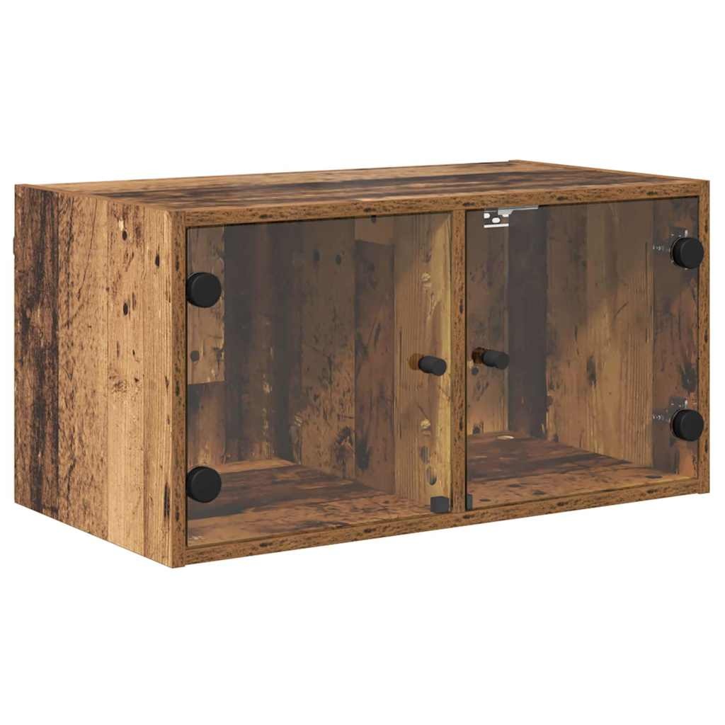 VidaXL Wandkast Wandgemonteerd Oud Hout 68 x 37 x 35 cm Bewerkt hout