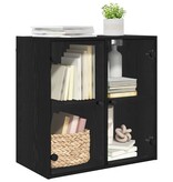 VidaXL Wandkast Zwart Eiken 68 x 37 x 68,5 cm Bewerkt hout